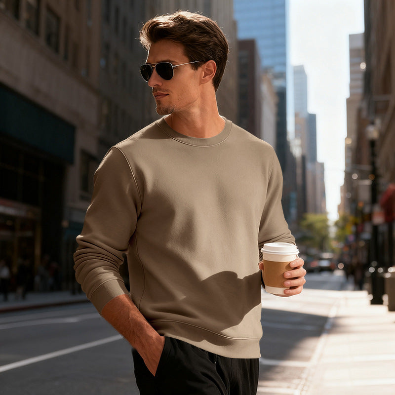 Herren Sportlicher Rundhalspullover Aliams