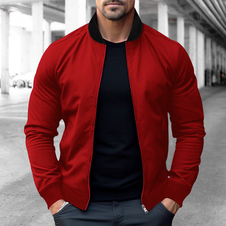 Herren Sportlicher Zip-Pullover mit hohem Kragen Aliams