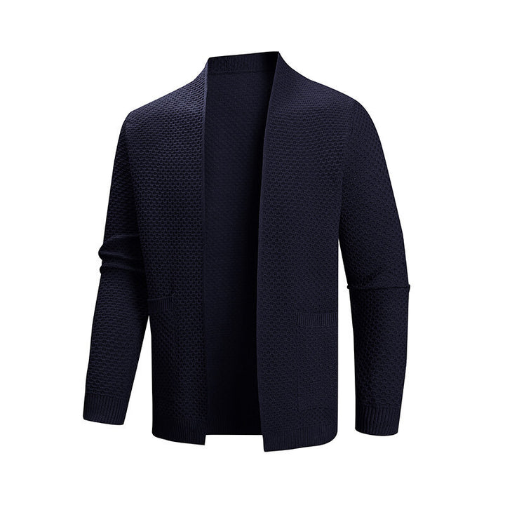 Herren Strickjacke mit offenem Kragen Aliams