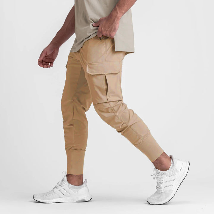 Herren stylische Cargo-Jogginghose mit elastischen Bündchen Aliams