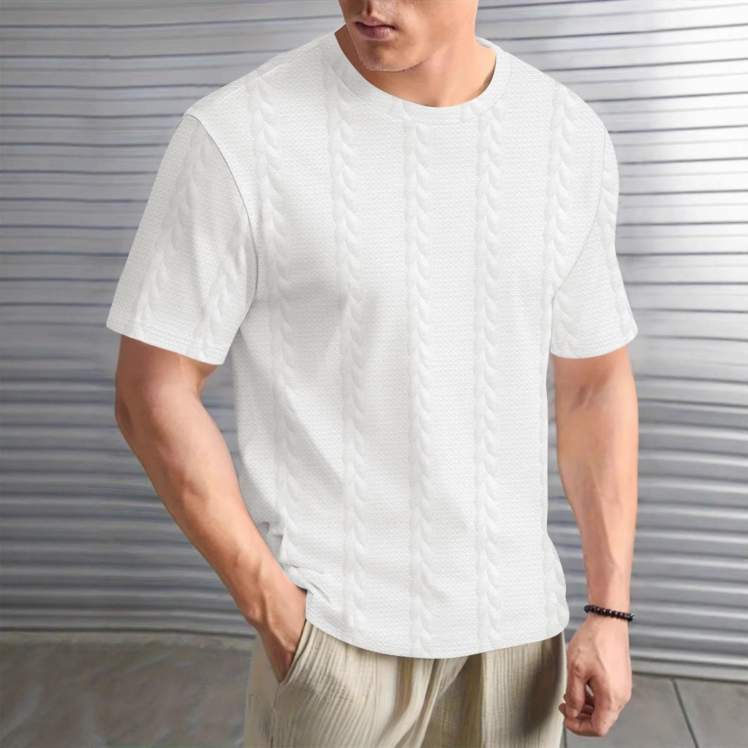 Herren Strukturiertes Kurzarmshirt Aliams