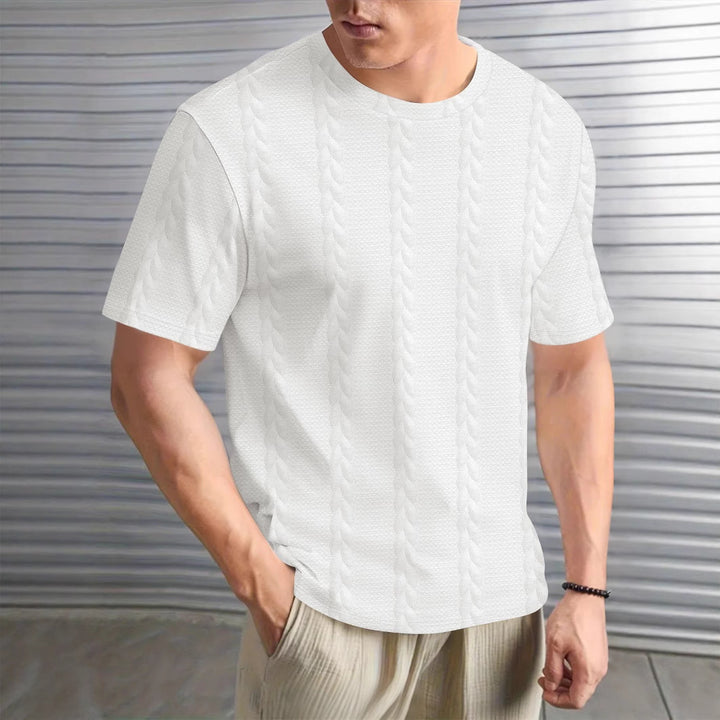 Herren Strukturiertes Kurzarmshirt Aliams
