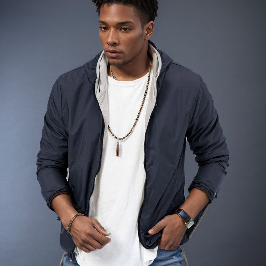 Herren winddichte Übergangsjacke mit praktischen Taschen Aliams