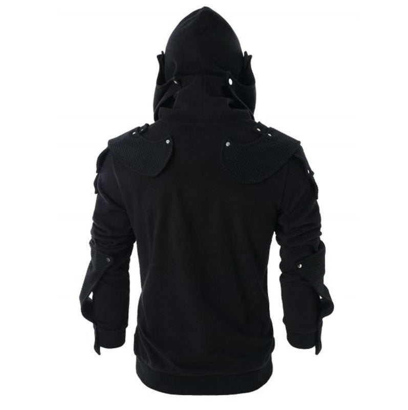 Herren stylischer Hoodie mit innovativem Kragen-Design und praktischen Taschen Aliams