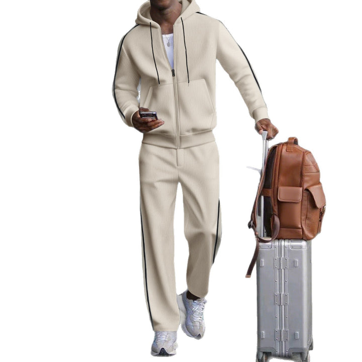 Herren Sportlicher Zweiteiliger Jogginganzug mit modernem Schnitt und praktischen Taschen Aliams