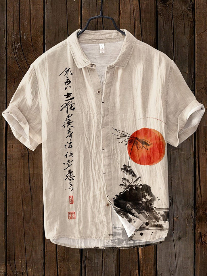 Aliams | Japanisches Hemd Aus Leinenmix