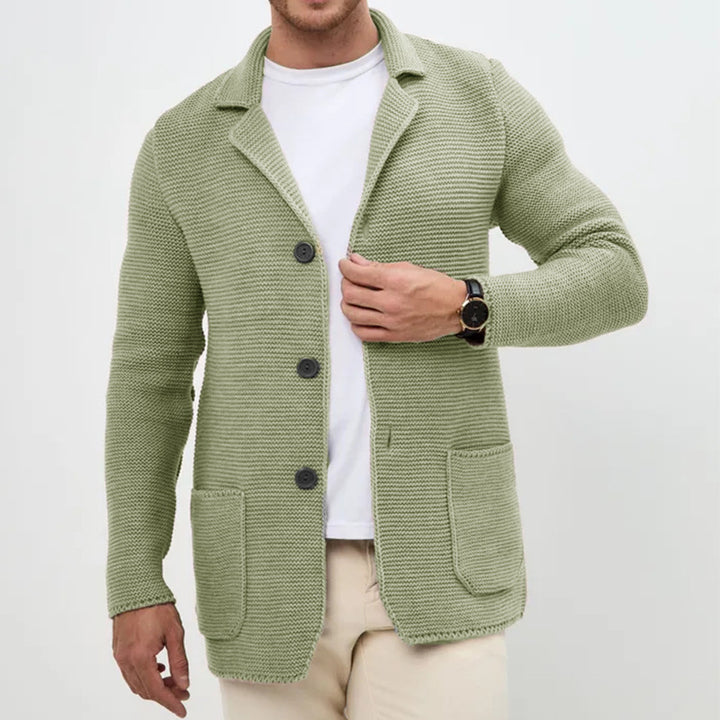 Herren Strickjacke mit warmem Schalkragen und praktischen Taschen Aliams