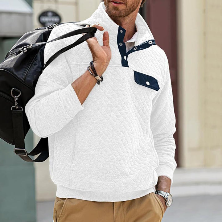 Herren Stepppullover mit Brusttasche und kontrastierenden Details Aliams