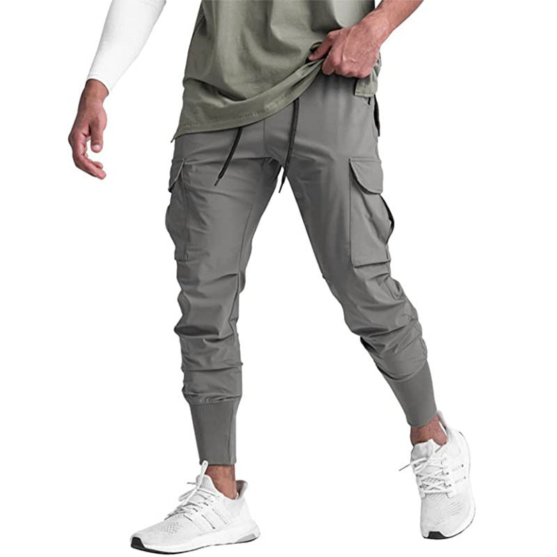 Herren stylische Cargo-Jogginghose mit elastischen Bündchen Aliams