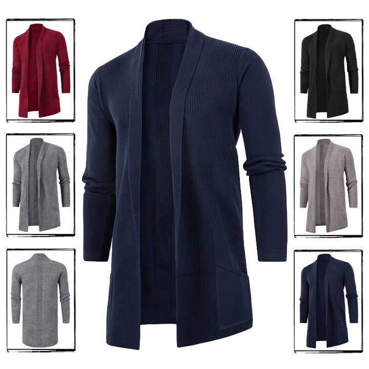 Herren Strickjacke mit offenem Schnitt und praktischen Taschen Aliams