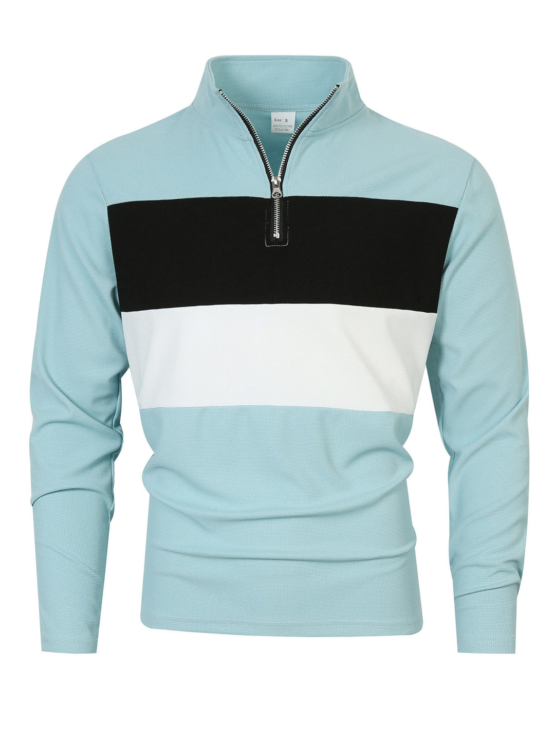 Herren Zip-Pullover mit modischem Farbschnitt und komfortablem Style Aliams