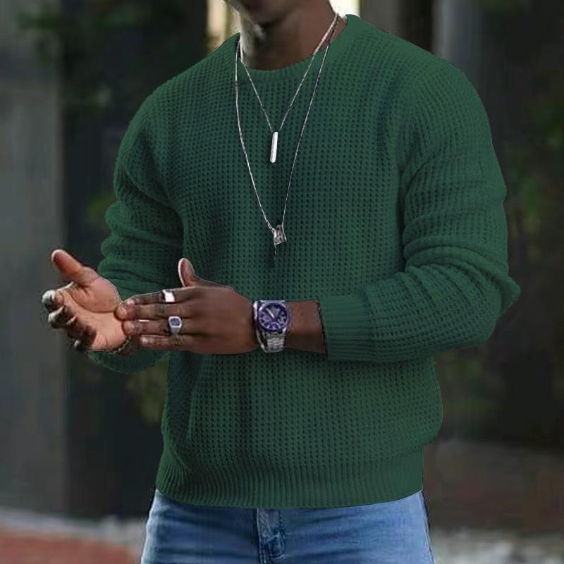 Herren strukturierter Strickpullover aus weichem Material Aliams