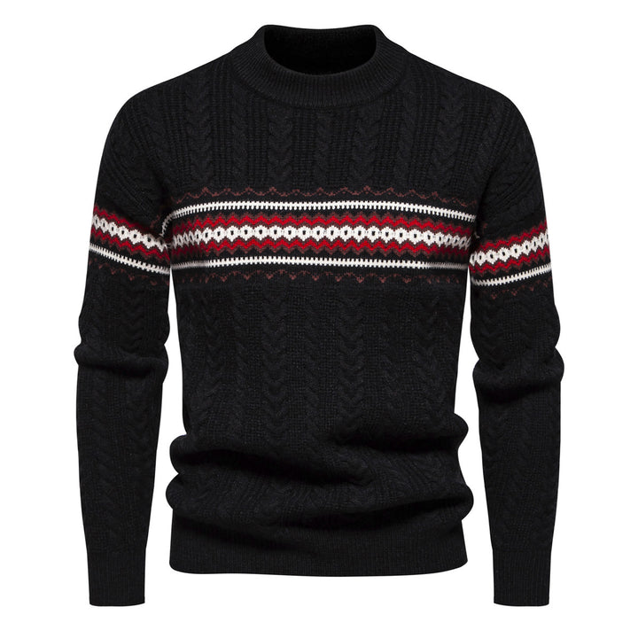 Herren Strickpullover mit innovativem Zopfmuster und stilvollen Akzenten Aliams
