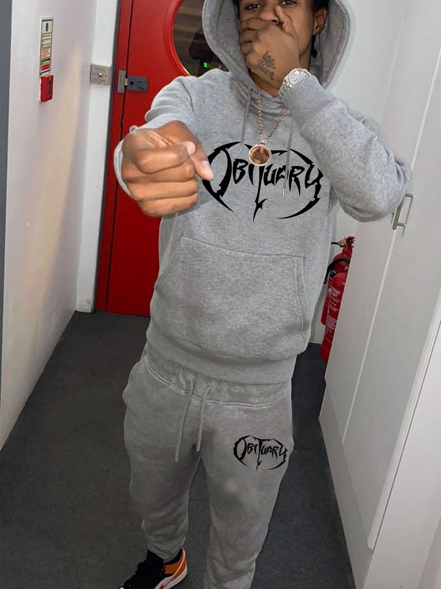 Herren Sweatshirt und Jogginghose Set mit auffälligem Logo Aliams