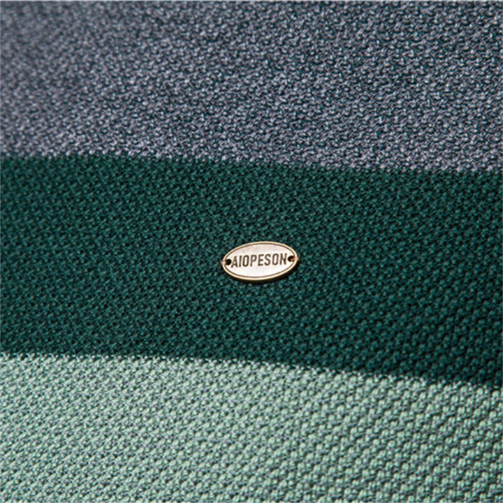 Herren Strickpullover mit modernem Farbblockdesign und feiner Struktur Aliams