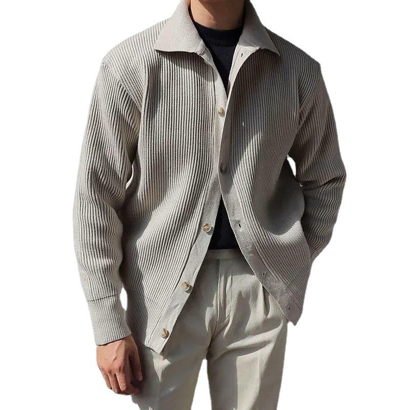 Herren Strukturierte Button-Down-Jacke Aliams