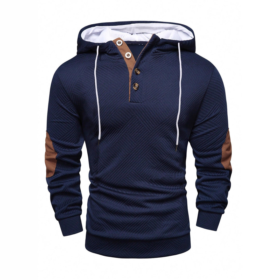 Herren Sportlicher Kapuzenpullover mit einzigartigem Strukturdesign und modischen Akzenten Aliams