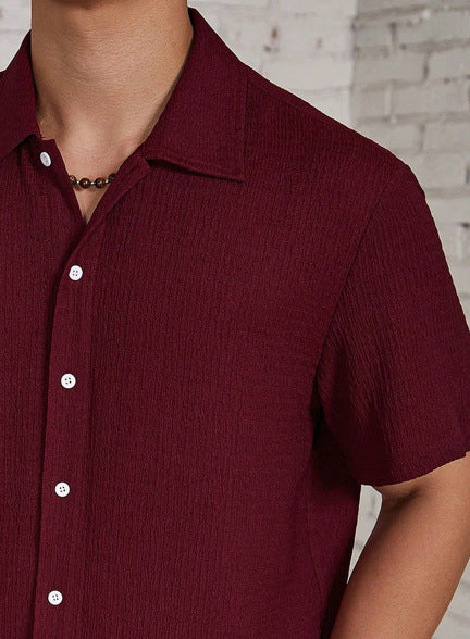 Herren trendiges Kurzarmhemd Aliams