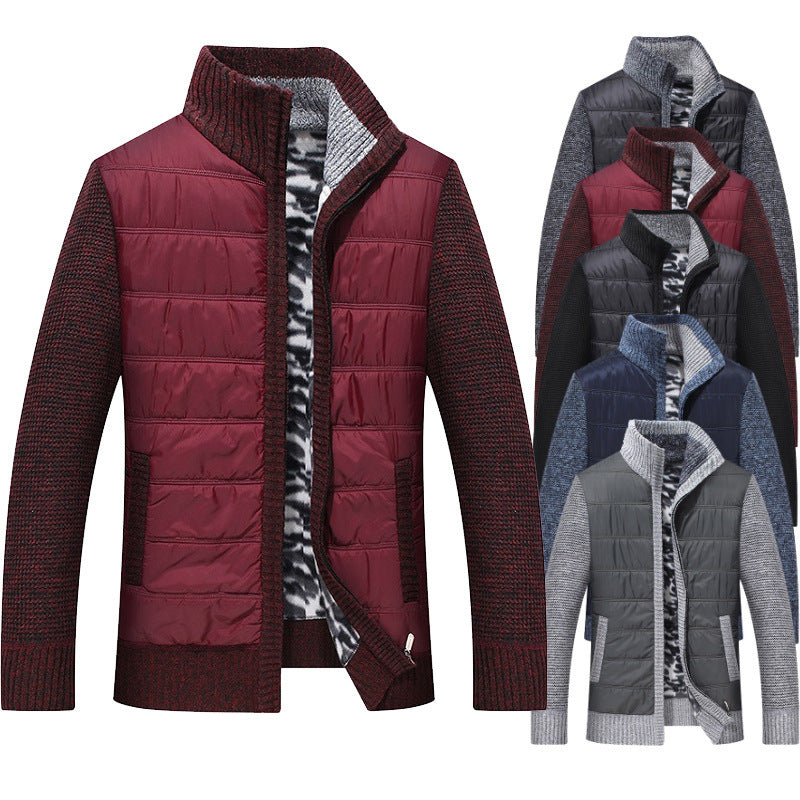 Herren Steppjacke mit hohem Kragen und gefütterten Ärmeln Aliams