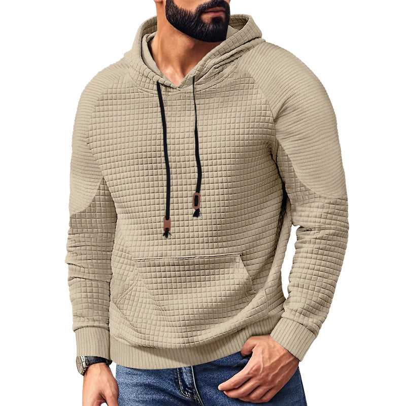 Herren strukturierter Kapuzenpullover mit praktischen Taschen und modischem Design Aliams