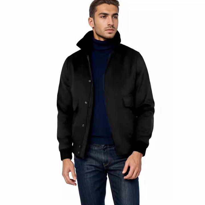 Herren stylischer Übergangsjacke mit hohem Kragen Aliams