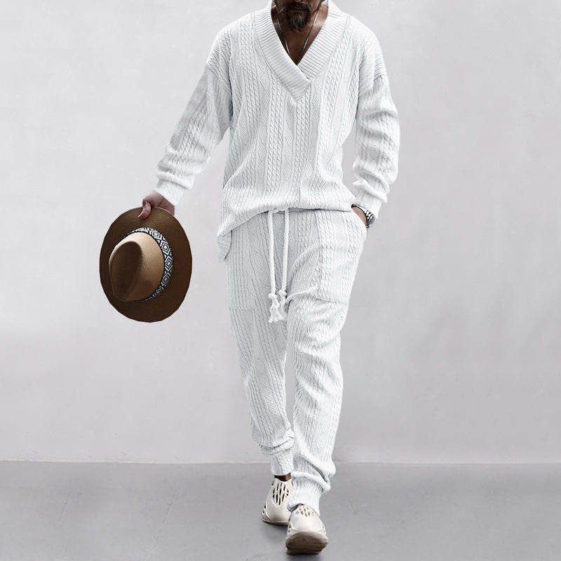 Herren Strickjacke und Hose Set Aliams
