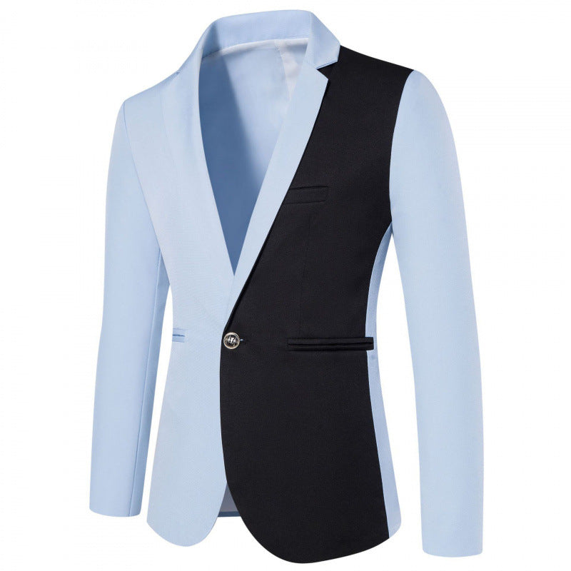 Herren Zweifarbiger Blazer mit modernem Schnitt und Taschen Aliams
