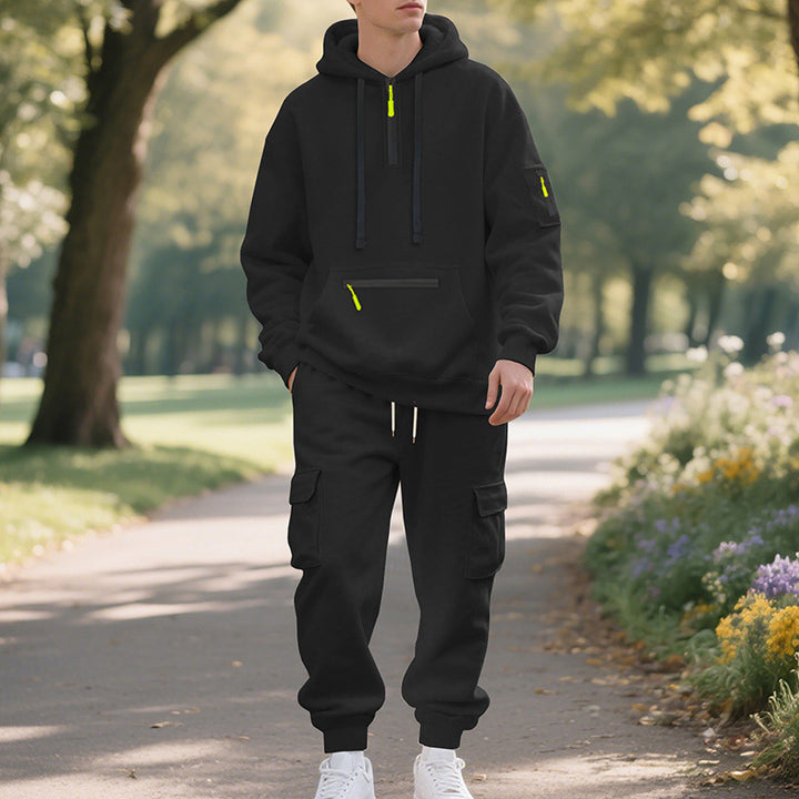 Herren Sportlicher Hoodie und Cargo-Hose Aliams