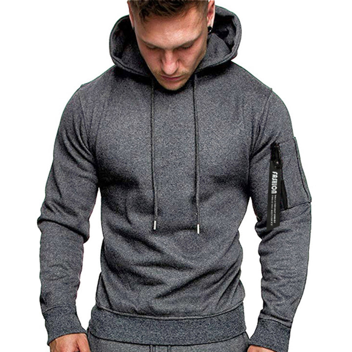 Herren sportlicher Hoodie mit seitlichem Reißverschluss Aliams