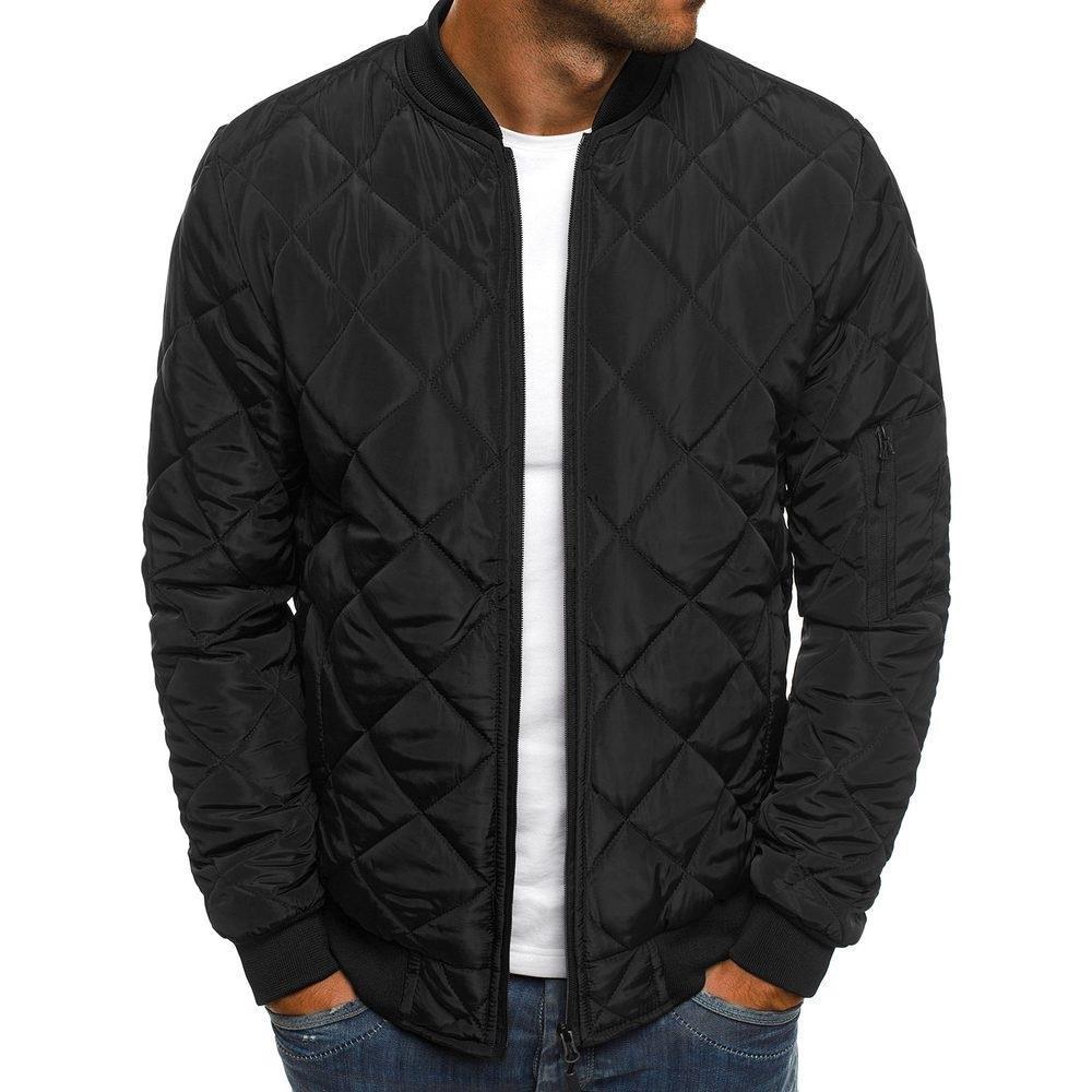 Herren Steppjacke mit elastischen Rippbündchen und praktischen Reißverschlusstaschen Aliams