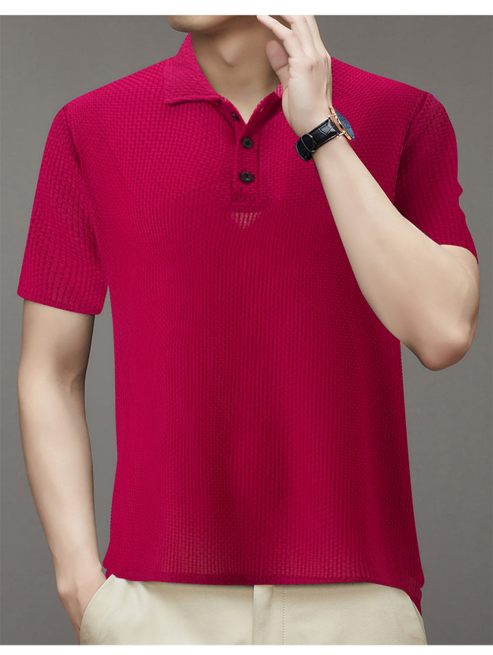 Herren Struktur Polo Shirt Aliams