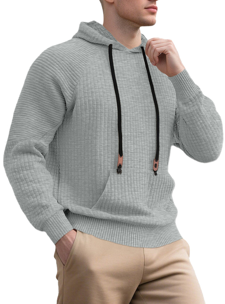 Herren sportlicher Kapuzenpullover mit innovativem Strukturdesign und praktischen Kordelzügen Aliams