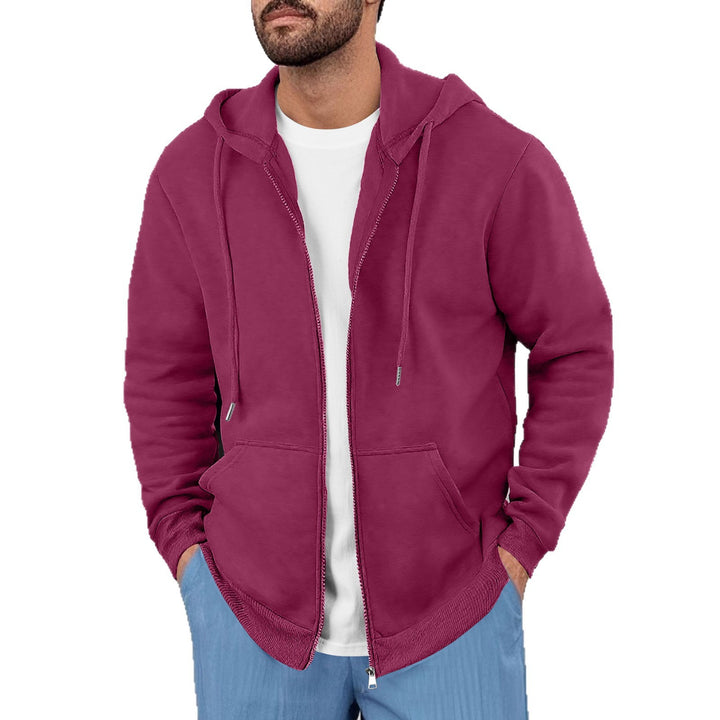 Herren Sportlicher Kapuzenpullover mit praktischen Taschen und innovativem Materialmix Aliams