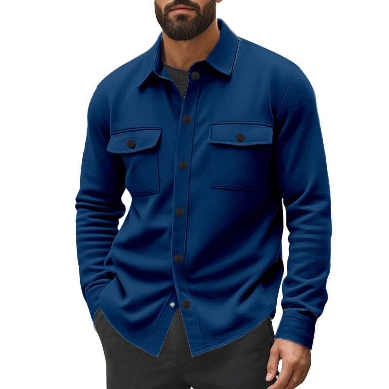 Herren strukturierte Arbeitsjacke mit praktischen Taschen Aliams