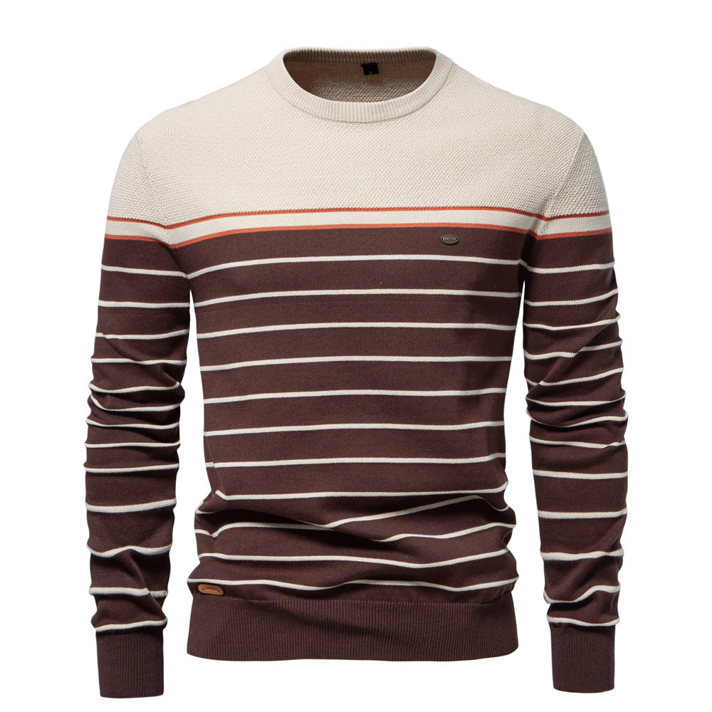 Herren Strickpullover mit maritimen Streifen Aliams