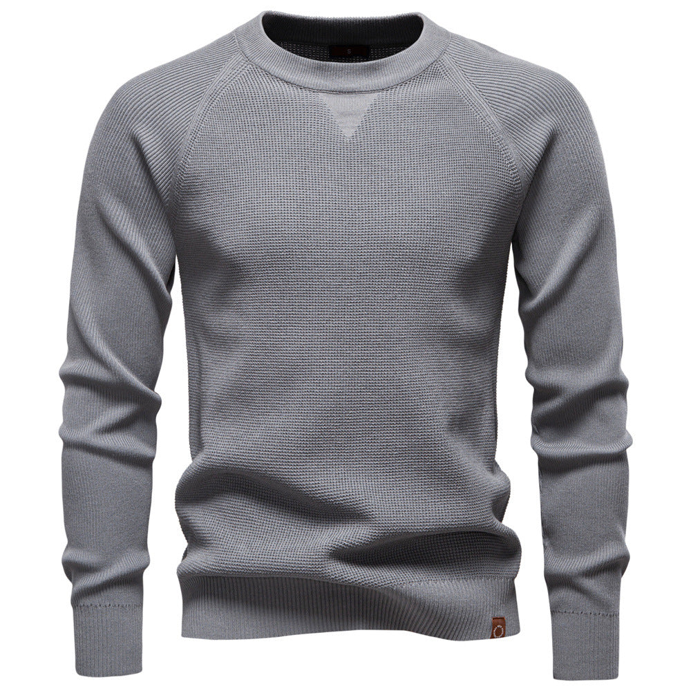 Herren Strickpullover mit innovativem Strukturmuster und Rundhalsausschnitt Aliams