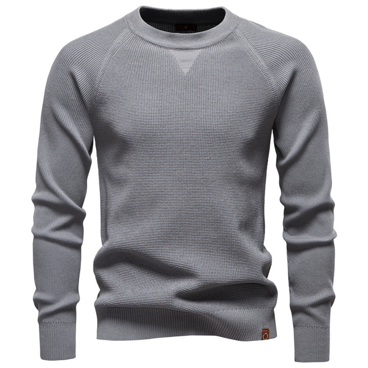 Herren Strickpullover mit innovativem Strukturmuster und Rundhalsausschnitt Aliams