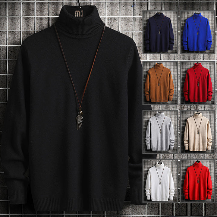 Herren Rollkragenpullover aus weicher Baumwolle Aliams
