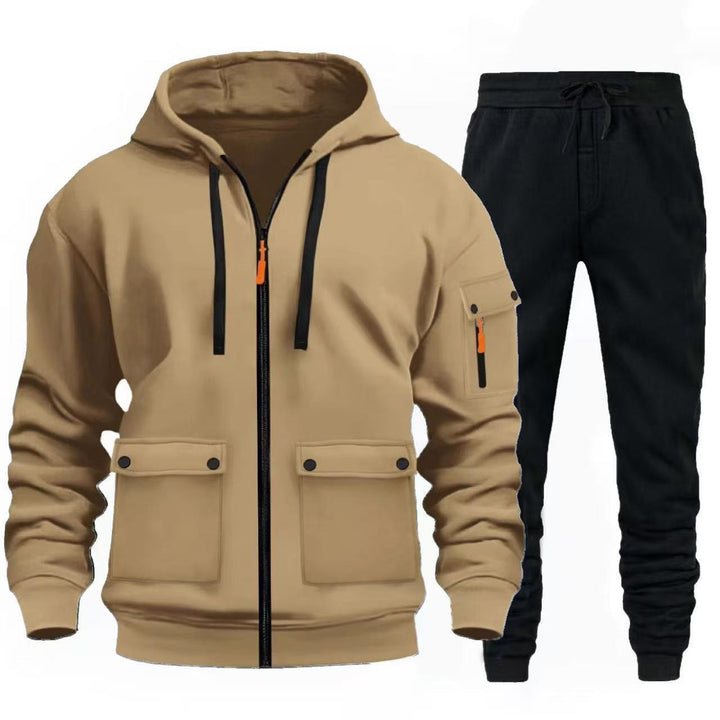 Herren sportlicher Jacke mit praktischen Taschen und Jogginghose Aliams