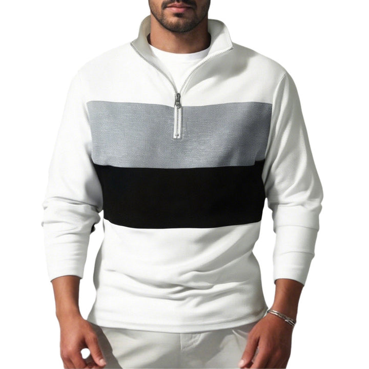 Herren sportlicher Pulli mit hohem Kragen und Reißverschluss Aliams