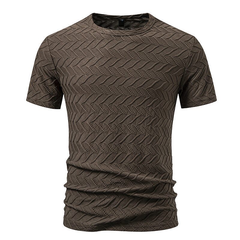 Herren Strukturiertes Kurzarmshirt mit modernem Design Aliams