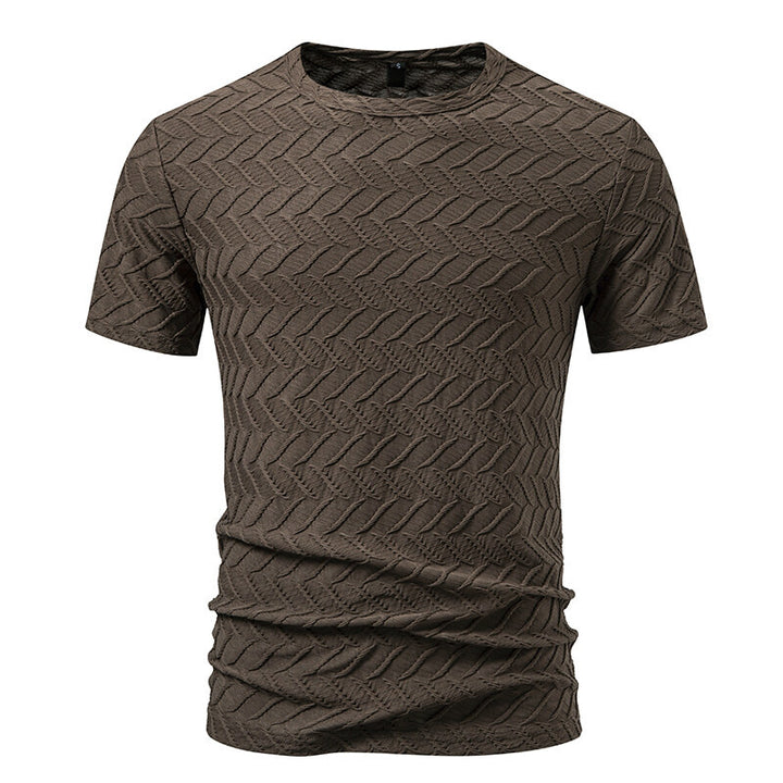 Herren Strukturiertes Kurzarmshirt mit modernem Design Aliams