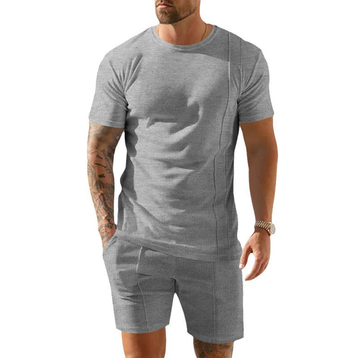 Herren Sportliches Kurzarm-Oberteil und Shorts-Set Aliams