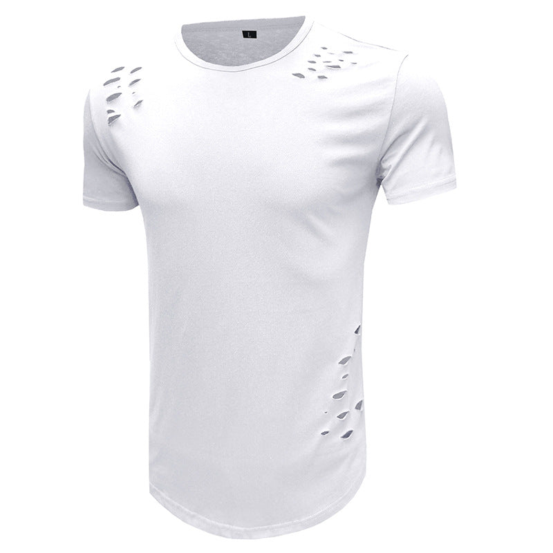 Herren Trendiges T-Shirt mit einzigartigen Cut-Outs Aliams