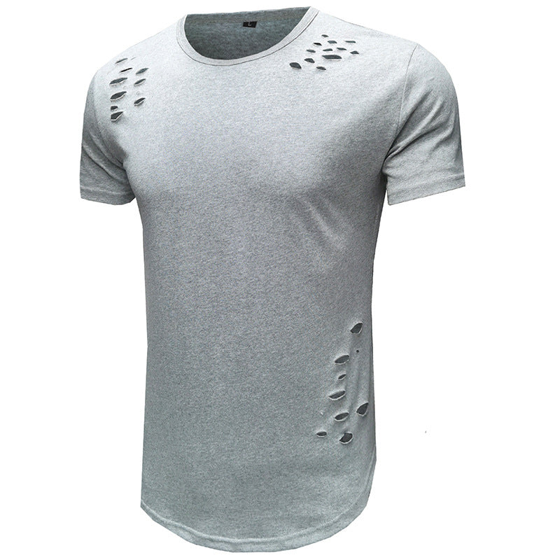 Herren Trendiges T-Shirt mit einzigartigen Cut-Outs Aliams