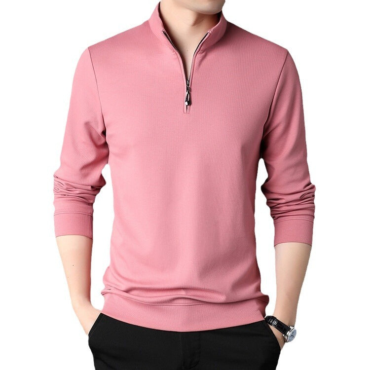 Herren Stehkragen Pullover mit Reißverschluss Aliams