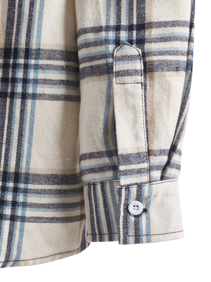 Herren Übergangsbluse mit Kapuze und kariertem Design Aliams