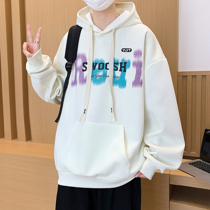 Unisex Oversized Kapuzenpullover mit kreativem Schriftzug Aliams