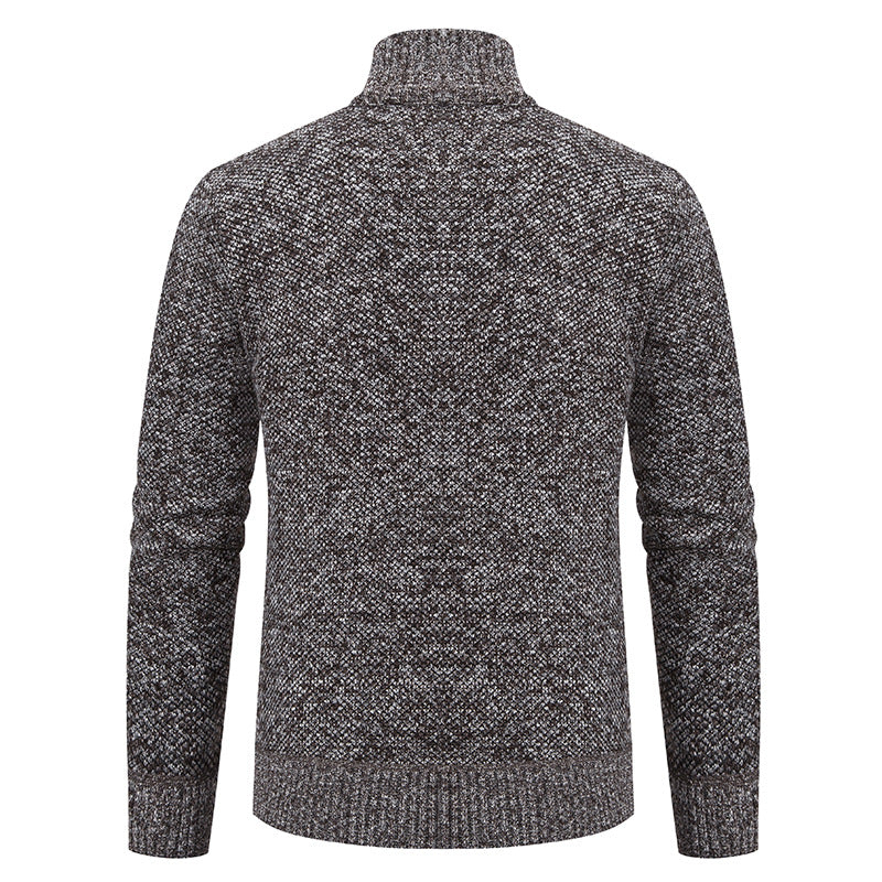 Herren Strickjacke mit modernem Zipper und strukturiertem Design Aliams