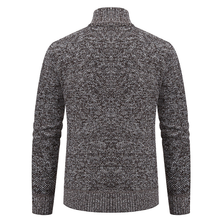 Herren Strickjacke mit modernem Zipper und strukturiertem Design Aliams